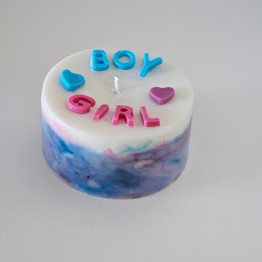 Gender-Reveal Kerze